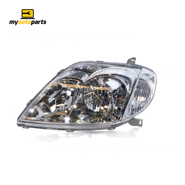 Halogen Head Lamp Passenger Side Certified Suits Toyota Corolla ZZE122R 2001 to 2007