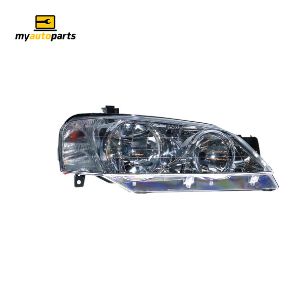 Chrome Halogen Head Lamp Drivers Side Certified Suits Ford Falcon Futura/Fairmont BA/BF 2002 to 2006
