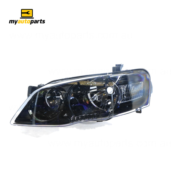 Black Halogen Head Lamp Passenger Side Certified Suits Ford Falcon XT BF II/BF III 2006 to 2009