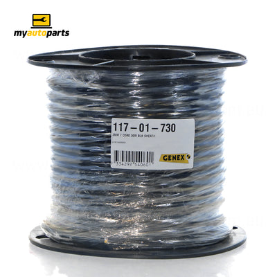 7 Core Cable (Yellow, Red, White, Brown, Blue, Black, Green) - 3mm, 10A, Roll of 30m