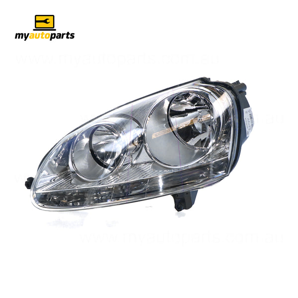 Chrome Head Lamp Passenger Side OES suits Volkswagen Golf/Jetta 2004 to 2011