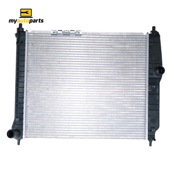 Radiator 34 / 34 mm Plastic Aluminium 480 x 415 x 16 mm Manual 1.5L L F15S3 Aftermarket Suits Daewoo Kalos T200 2003 to 2004