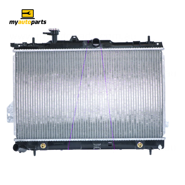 Radiator 33 / 33 mm Plastic Aluminium 360 x 610 x 26 mm Manual/Auto 1.8L,2.0L L G4GB,G4GC Aftermarket Suits Hyundai Elantra FC 2001 to 2003