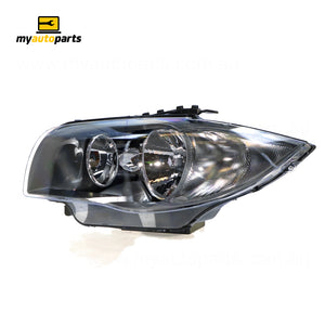 Halogen Black Head Lamp Passenger Side Certified suits BMW 1 Series 2007 to 2009