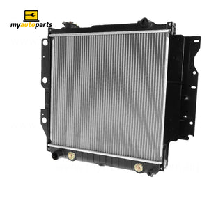 Radiator 32 / 38 mm Plastic Aluminium 460 x 488 x 32 mm Manual/Auto 4.0L L VP Aftermarket Suits Jeep Wrangler TJ 1996 to 2007