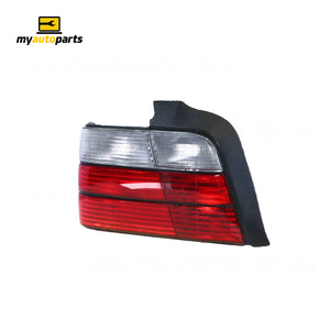 Black Red/Clear Tail Lamp Passenger Side Certified Suits BMW 3 Series E36 Sedan 1997 to 2000
