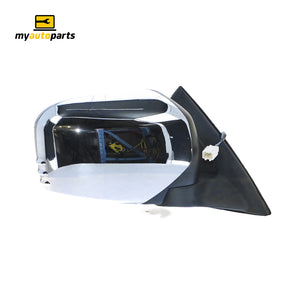 Chrome Door Mirror Electric Adjust Drivers Side Aftermarket suits Mitsubishi Triton 2006 to 2015