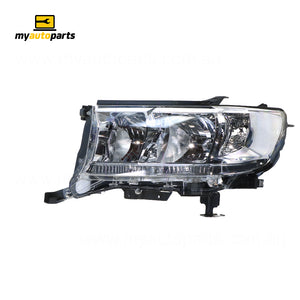 Halogen Head Lamp Passenger Side Genuine Suits Toyota Landcruiser GX VDJ200 2015 to 2021
