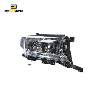 Halogen Head Lamp Drivers Side Genuine Suits Toyota Landcruiser GX VDJ200 2015 to 2021