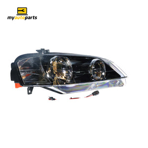 Black Halogen Head Lamp Drivers Side Certified Suits Ford Falcon XT BA/BF 2002 to 2006