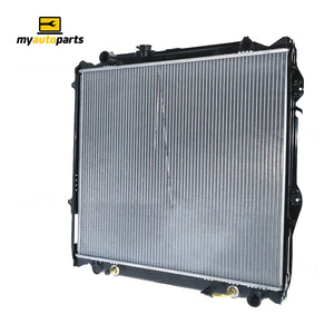 Radiator 38 / 38 mm Plastic Aluminium 575 x 638 x 26 mm Automatic 3.0 L 1KZ Aftermarket Suits Toyota Prado KZJ95R/RZJ95R/VZJ95R 1996 to 2002
