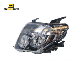Halogen Black Head Lamp Passenger Side Genuine Suits Mitsubishi Pajero NT 2009 to 2011