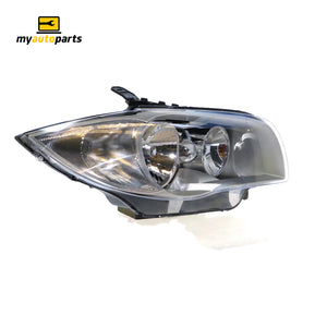 Halogen Silver Head Lamp Drivers Side Certified Suits BMW 1 Series E87 2004 to 2007