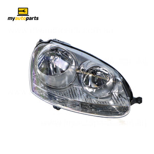 Chrome Head Lamp Drivers Side Certified suits Volkswagen Golf/Jetta 2004 to 2011