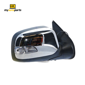 Chrome Door Mirror Electric Adjust with Indicator Drivers Side Aftermarket suits Holden Colorado & Rodeo