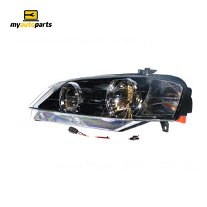Black Halogen Head Lamp Passenger Side Certified Suits Ford Falcon XT BA/BF 2002 to 2006