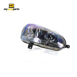 Black Head Lamp Drivers Side Genuine Suits Volkswagen Golf MK 5 2004 to 2009