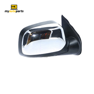 Chrome Door Mirror Drivers Side Aftermarket Suits Holden Rodeo RA 2003 to 2008