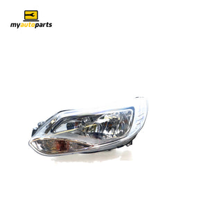 Chrome Head Lamp Passenger Side Genuine Suits Ford Focus LW 2011 to 2012