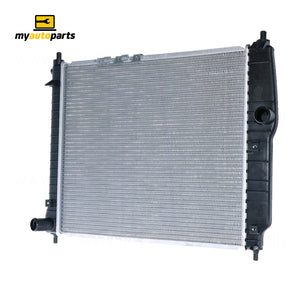 Radiator 34 / 34 mm Plastic Aluminium 480 x 415 x 16 mm Manual 1.5L L F15S3 Aftermarket Suits Daewoo Kalos T200 2003 to 2004