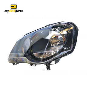 Halogen Head Lamp Passenger Side Genuine Suits Volkswagen Polo GTi 9N 3 Door 2005 to 2010