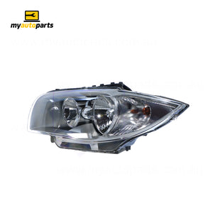 Halogen Silver Head Lamp Passenger Side OES Suits BMW 1 Series E87 2004 to 2007
