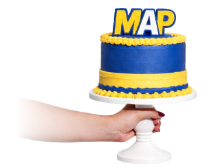MAP celebration cake